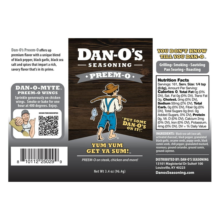 Dan-O's Seasoning Preem-O, 3.4oz SlobsRus BBQ