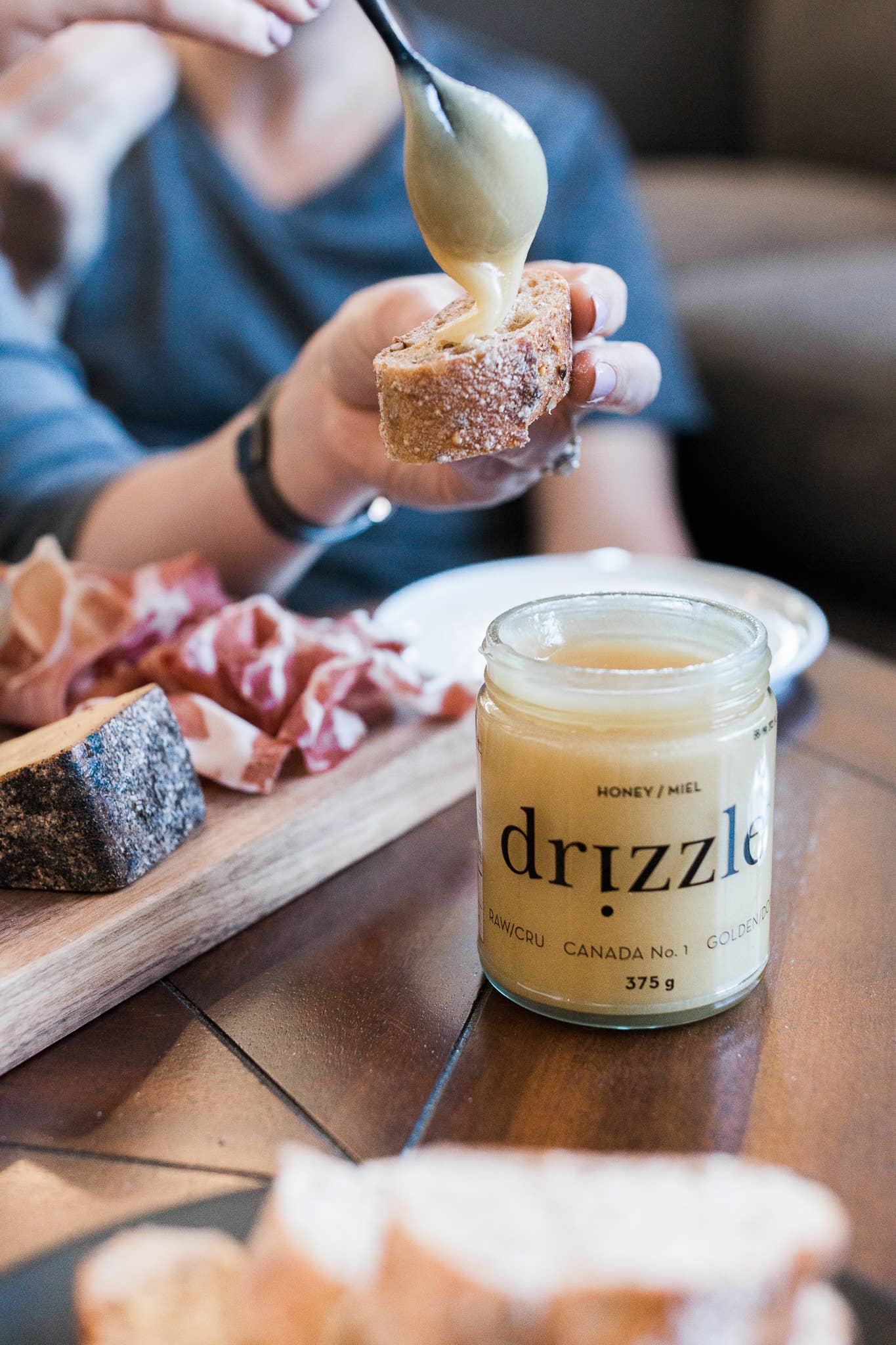 Golden Raw Honey – 375 g (12 oz) Drizzle Honey