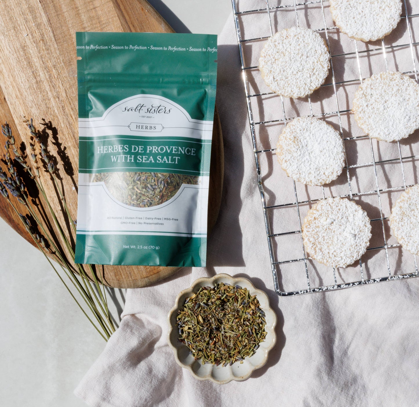 Salt Sisters Herb & Salt Blend - Herbes de Provence w/ Sea Salt - 2.5 oz Salt Sisters
