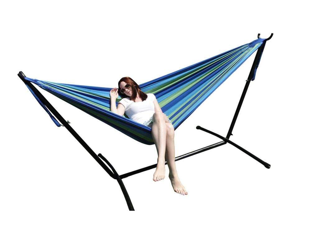 Deluxe Brazilian Double Hammock with Universal Stand Hammock Universe Canada