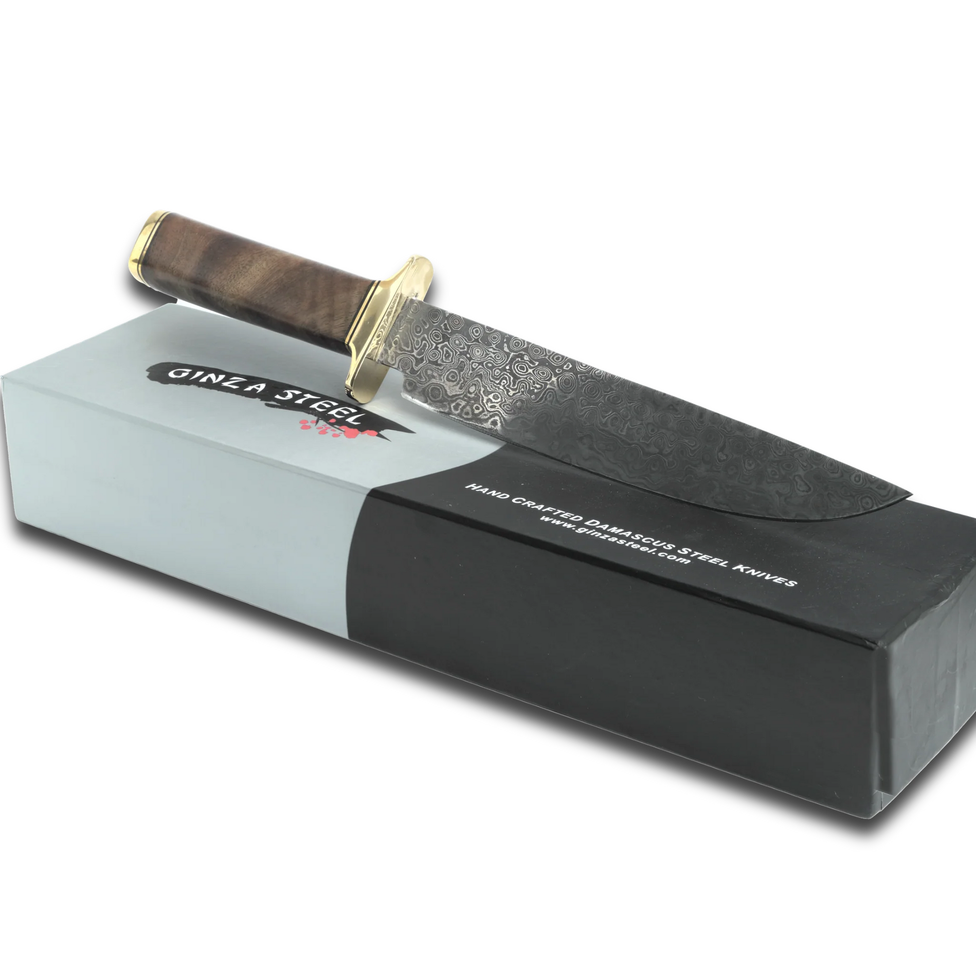 Haruto-III Bowie Knife 9 inch with Original leather sheath Ginza Steel