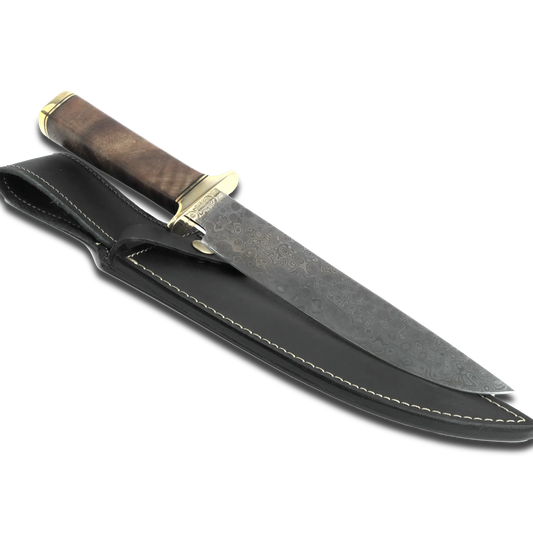 Haruto-III Bowie Knife 9 inch with Original leather sheath Ginza Steel