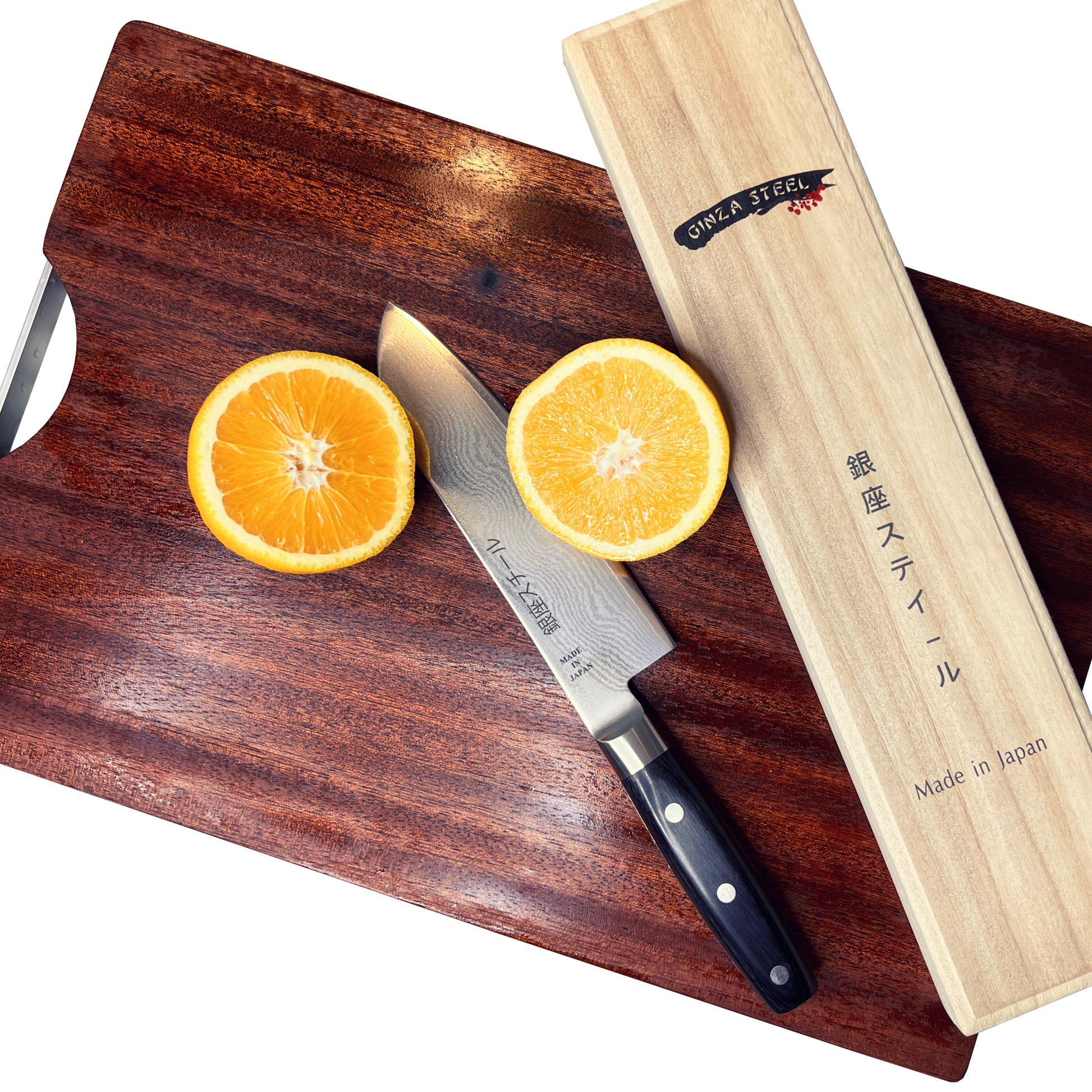 HAYAMI 180 - VG10 - 33 Layered Damascus Steel Santoku Knife 180mm Ginza Steel