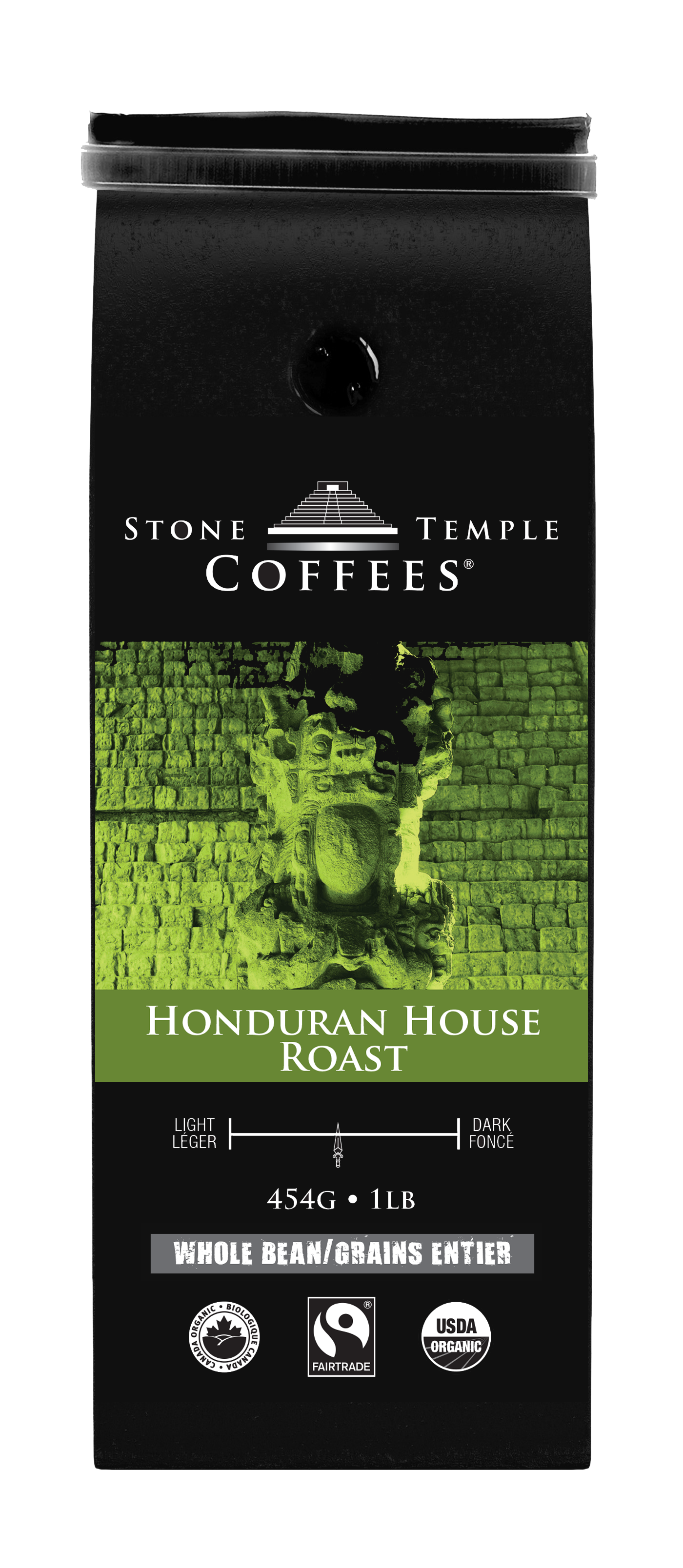 Honduran House Roast - Whole Bean, Medium Roast, Certified Organic OCIA/ Fairtrade Coffee 1lb/454g
