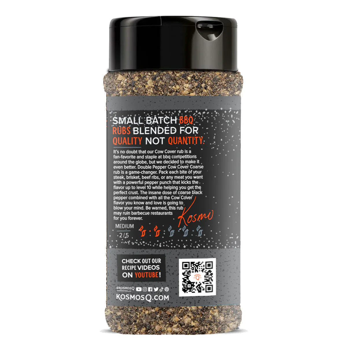 Kosmos Q - Double Pepper COARSE Cow Cover Rub Leapfrog Outdoor