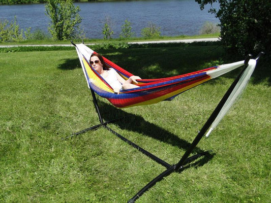 Double Mayan Hammock with Universal Stand Hammock Universe Canada