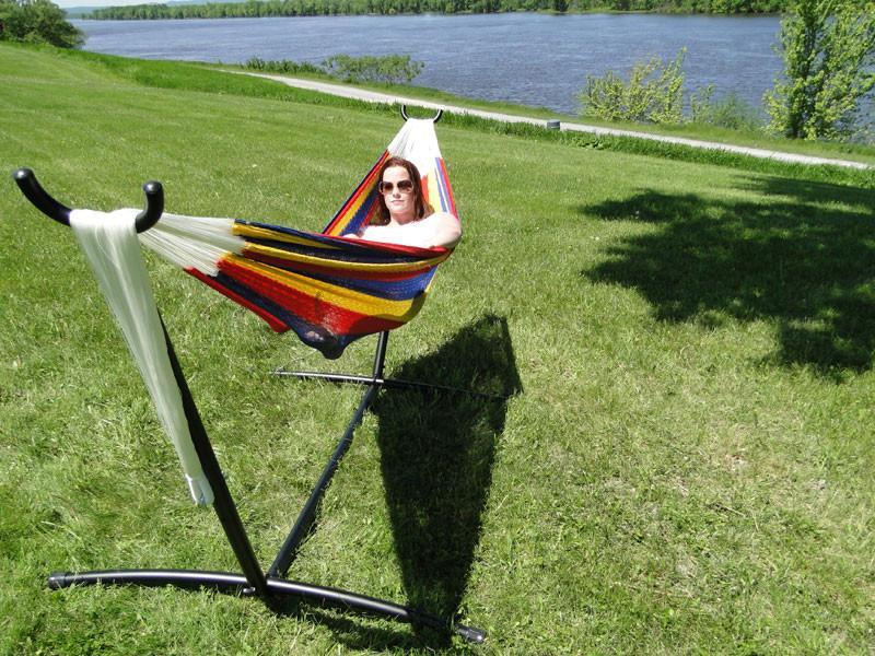 Double Mayan Hammock with Universal Stand Hammock Universe Canada