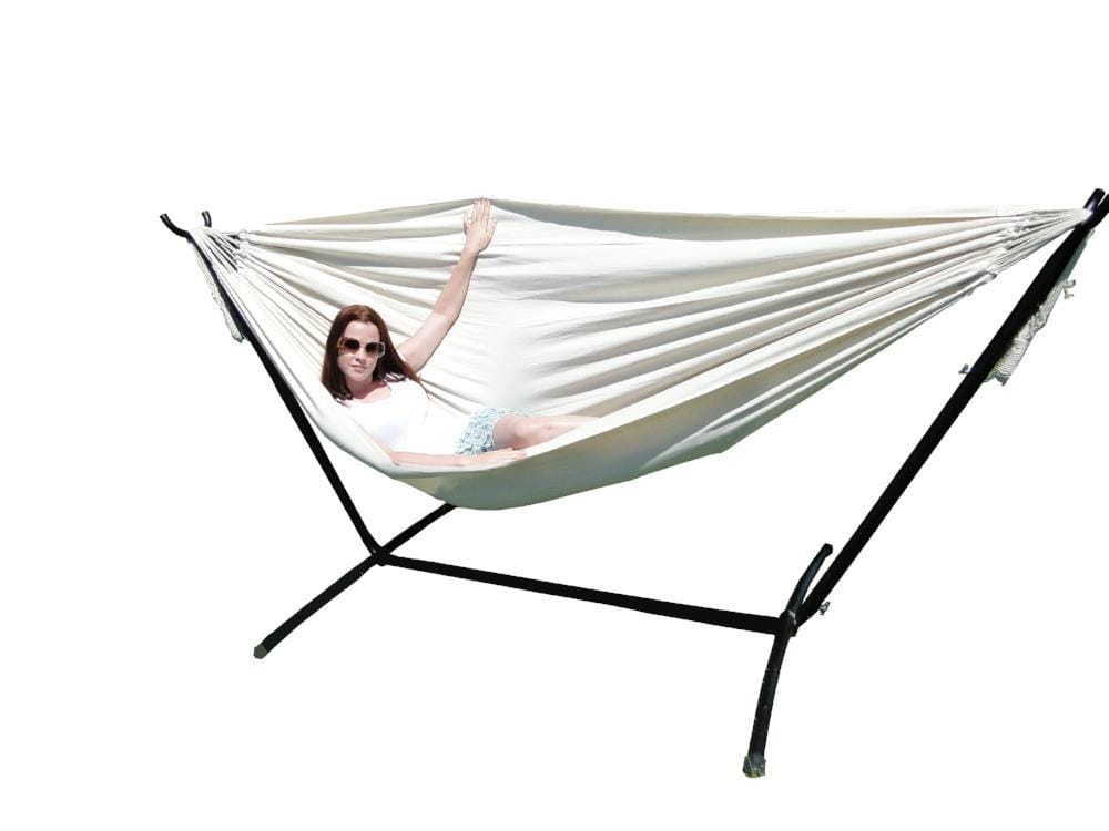 Deluxe Brazilian Double Hammock with Universal Stand Hammock Universe Canada