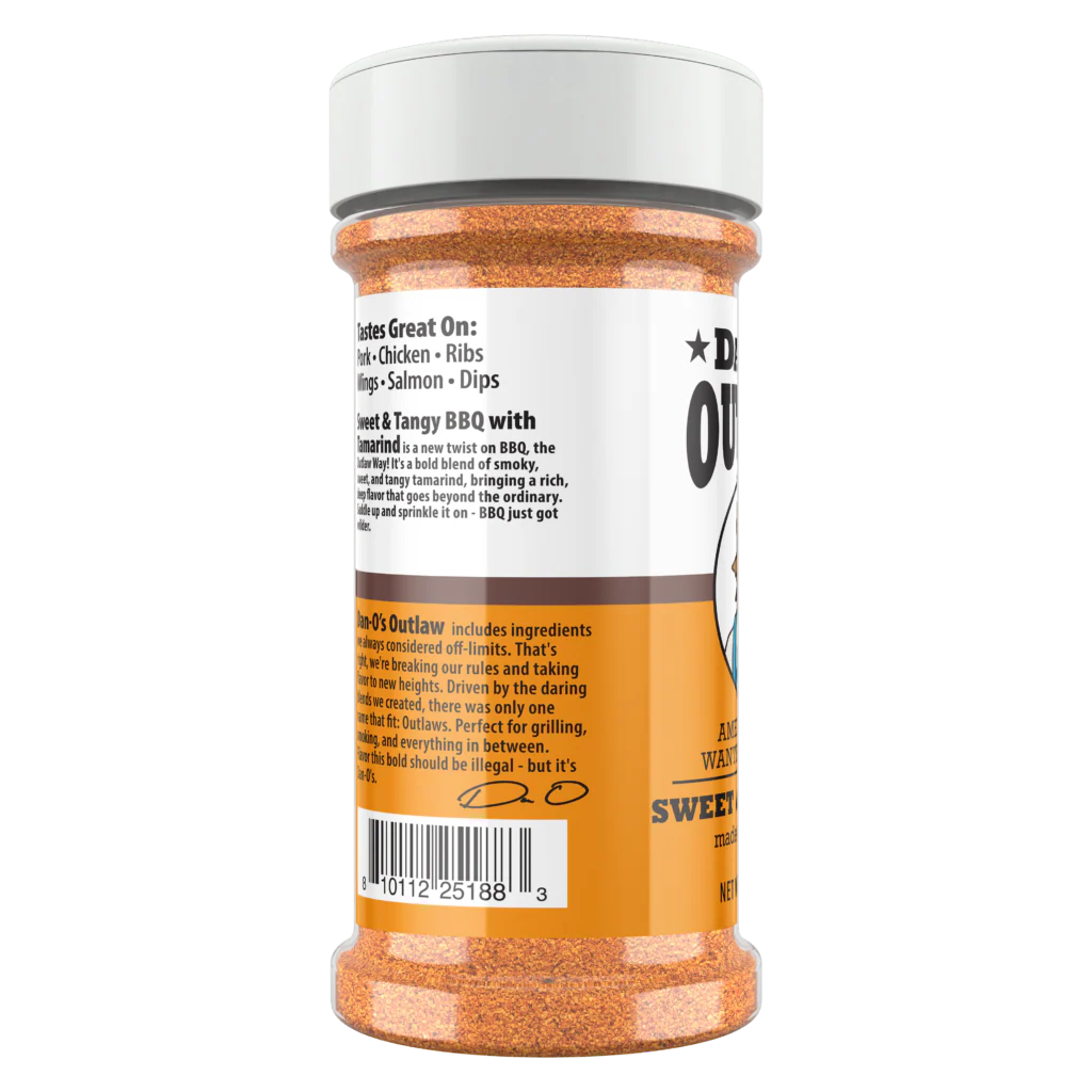 Dan-O's Outlaw Sweet & Tangy BBQ Seasoning, 8.5oz SlobsRus BBQ