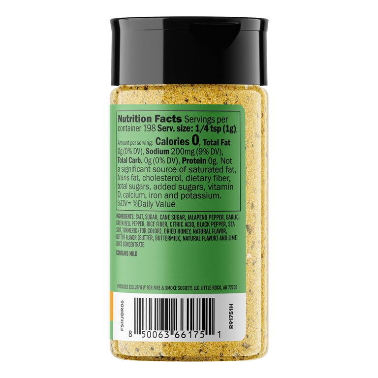 Fire & Smoke Society Honey Jalapeno Butter Seasoning, 7 oz