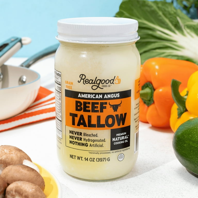Real Good Foods Co. American Angus Beef Tallow Oil, 14oz SlobsRus BBQ