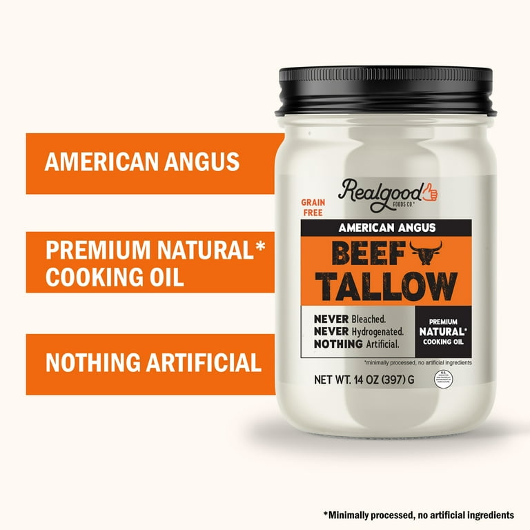 Real Good Foods Co. American Angus Beef Tallow Oil, 14oz SlobsRus BBQ