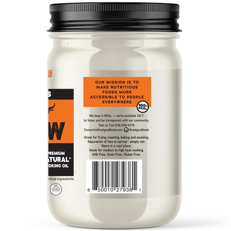 Real Good Foods Co. American Angus Beef Tallow Oil, 14oz SlobsRus BBQ