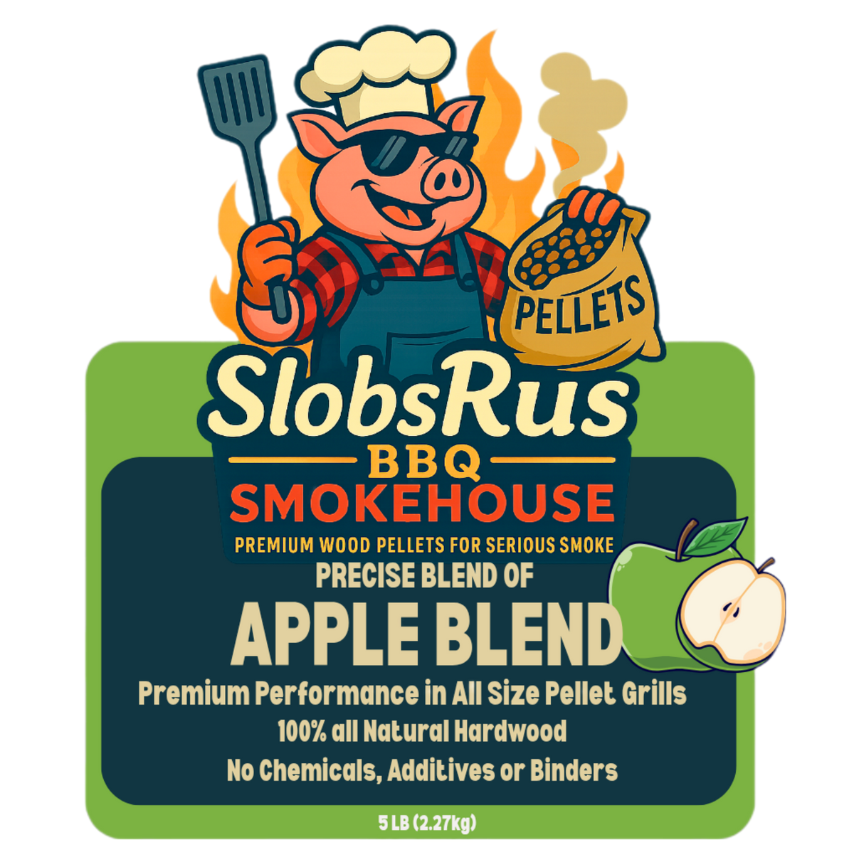 SlobsRus BBQ Smokehouse Apple Blend Pellets, 5lbs SlobsRus BBQ