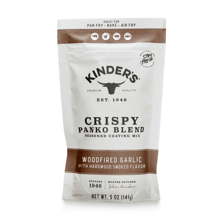 Kinder's Woodfired Garlic Seasoned Panko Bread Crumb Coating, 5 oz SlobsRus BBQ