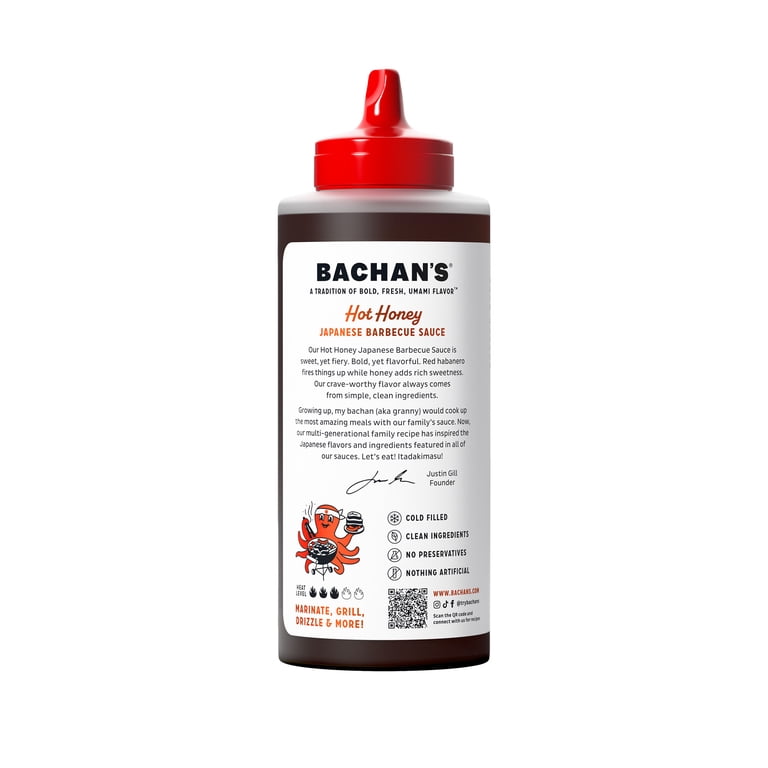 Bachan's Hot Honey Japanese BBQ Sauce, 17oz