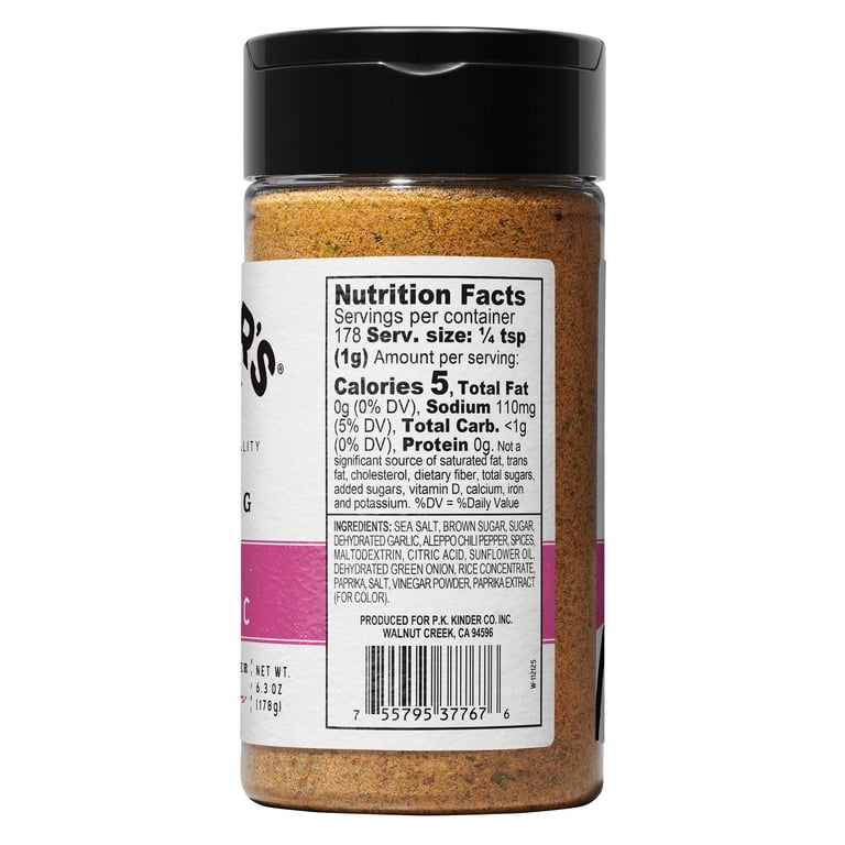 Kinder's Sweet Chili Garlic Seasoning Blend with Brown Sugar, 6.3 oz