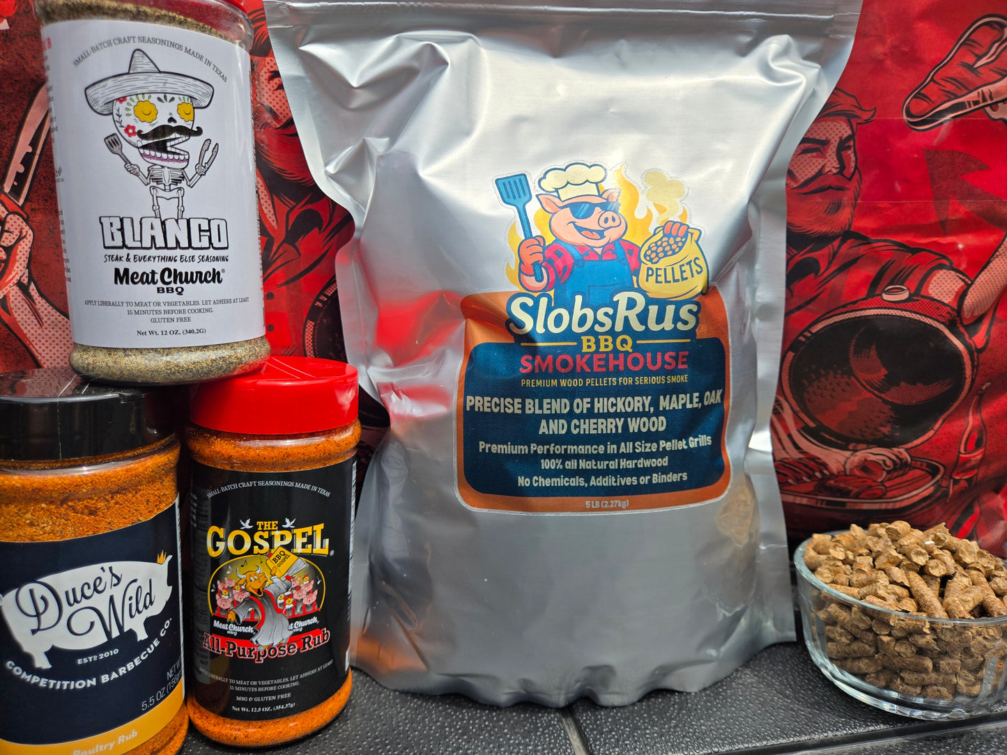 SlobsRus BBQ Smokehouse Cherry Blend Pellets, 5lbs