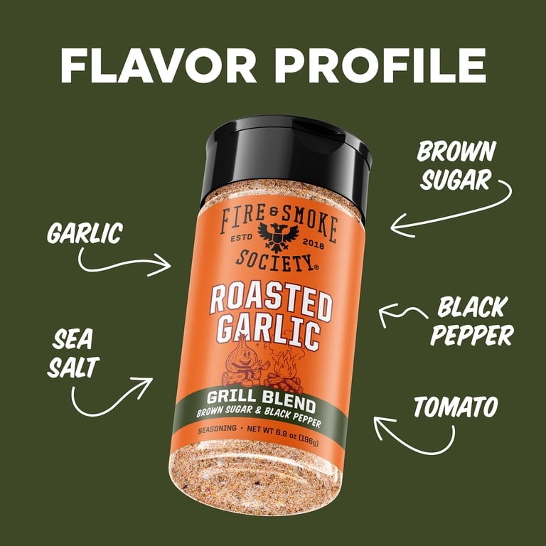 Fire & Smoke Society Roasted Garlic Seasoning, 6.9 oz
