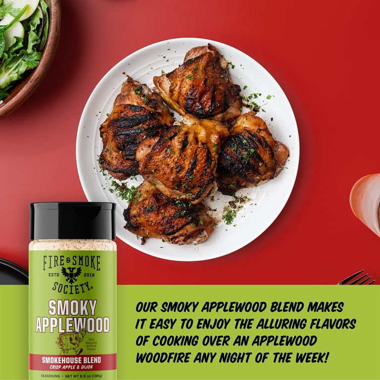 Fire & Smoke Society Smoky Applewood BBQ Seasoning, 6.9 oz