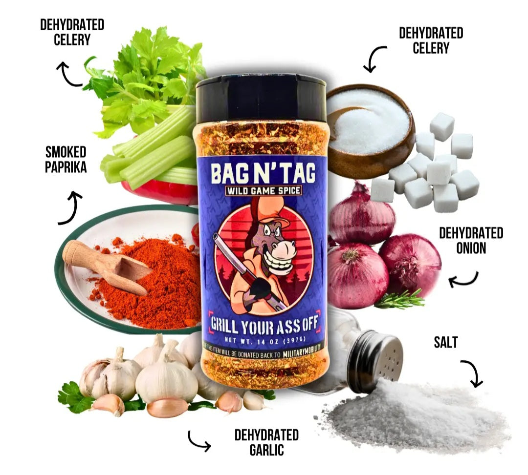 Grill Your A** Off Bag N' Tag Wild Game Seasoning
