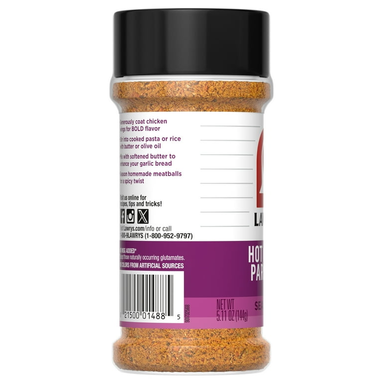 Lawry's Hot Garlic Parmesan Seasoning, 5oz SlobsRus BBQ