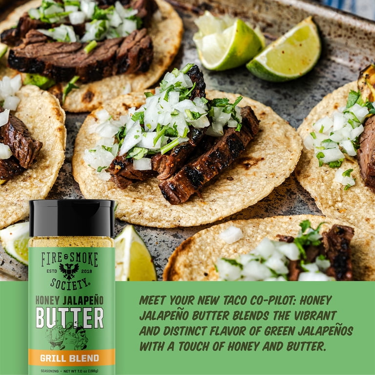 Fire & Smoke Society Honey Jalapeno Butter Seasoning, 7 oz