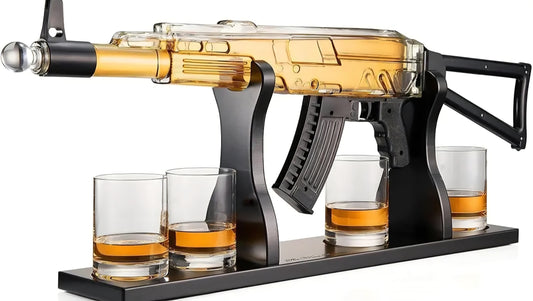 AK 47 Gun Decanter Set with 4 glasses