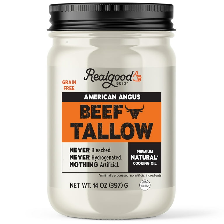 Real Good Foods Co. American Angus Beef Tallow Oil, 14oz SlobsRus BBQ