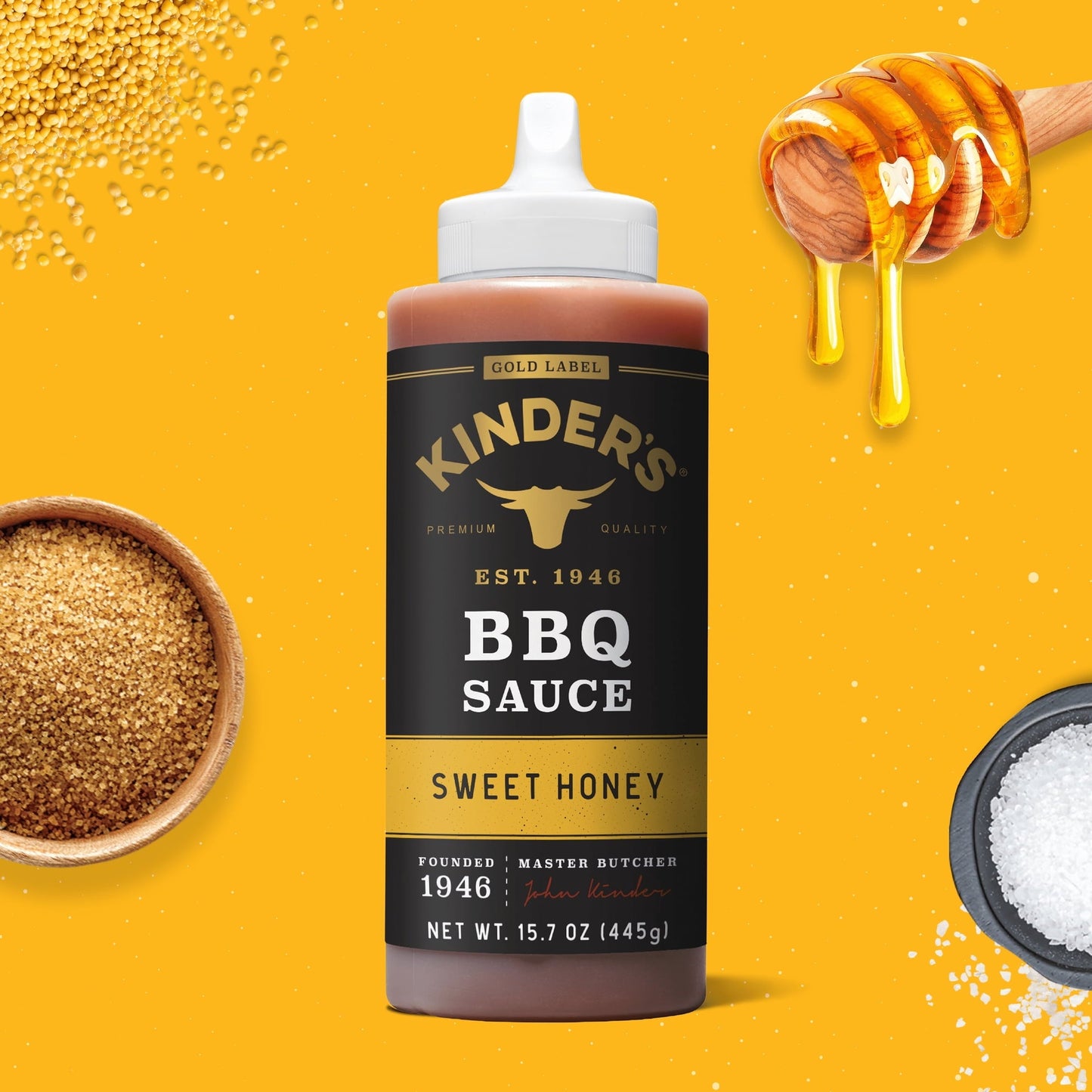 Kinder's Gold Label Sweet Honey BBQ Sauce, 15.7 oz
