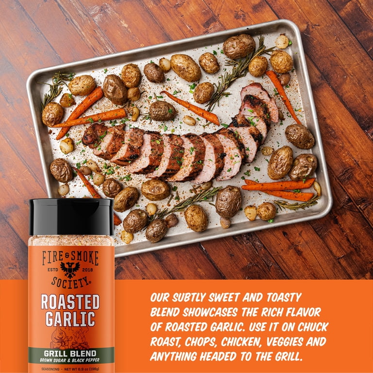 Fire & Smoke Society Roasted Garlic Seasoning, 6.9 oz