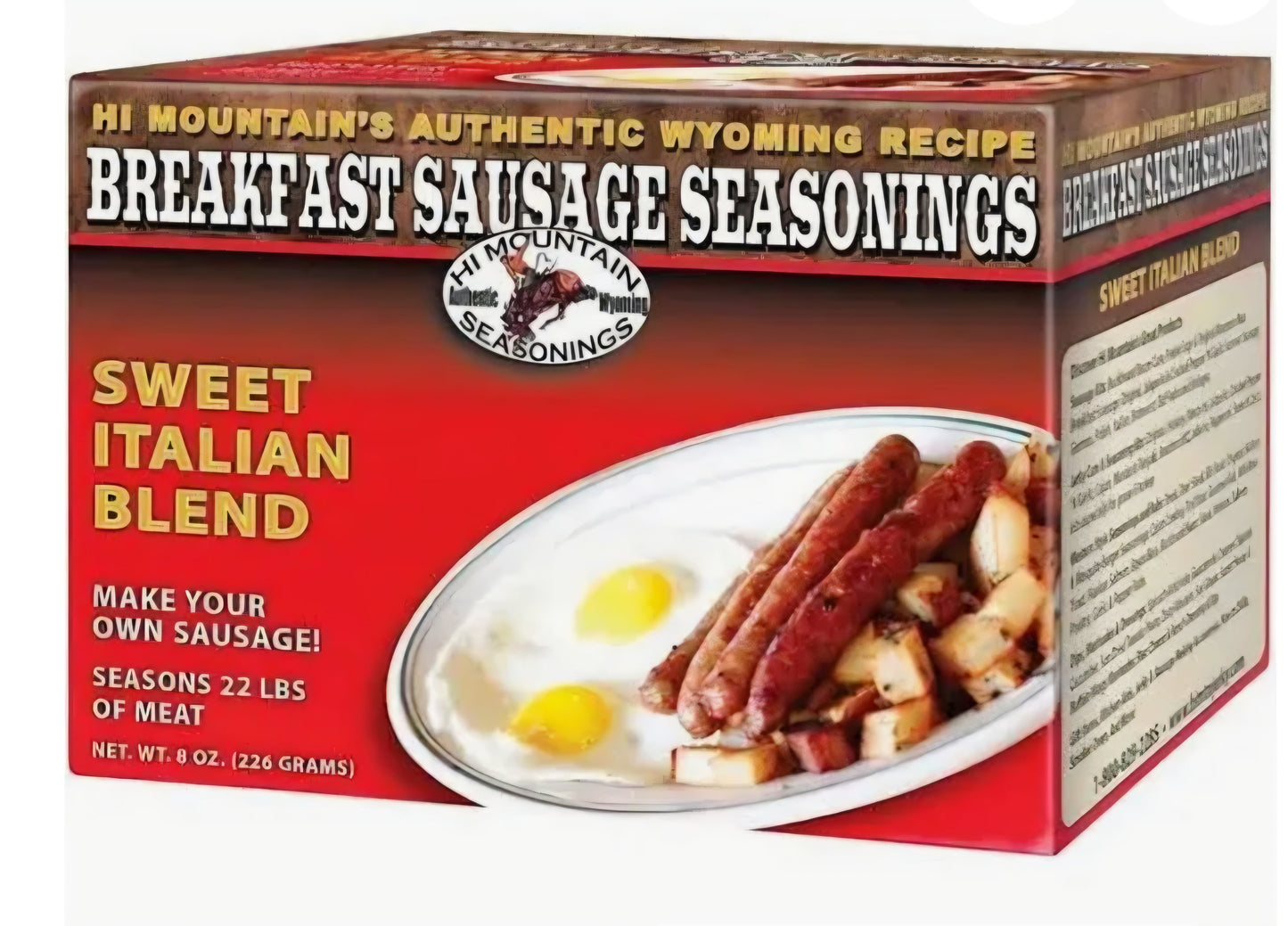 Hi Mountain Breakfast sausage kit sweet italian  blend breakfast sausage High mountain