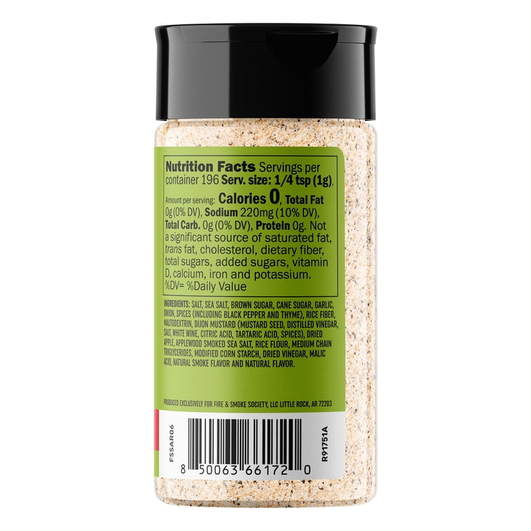 Fire & Smoke Society Smoky Applewood BBQ Seasoning, 6.9 oz