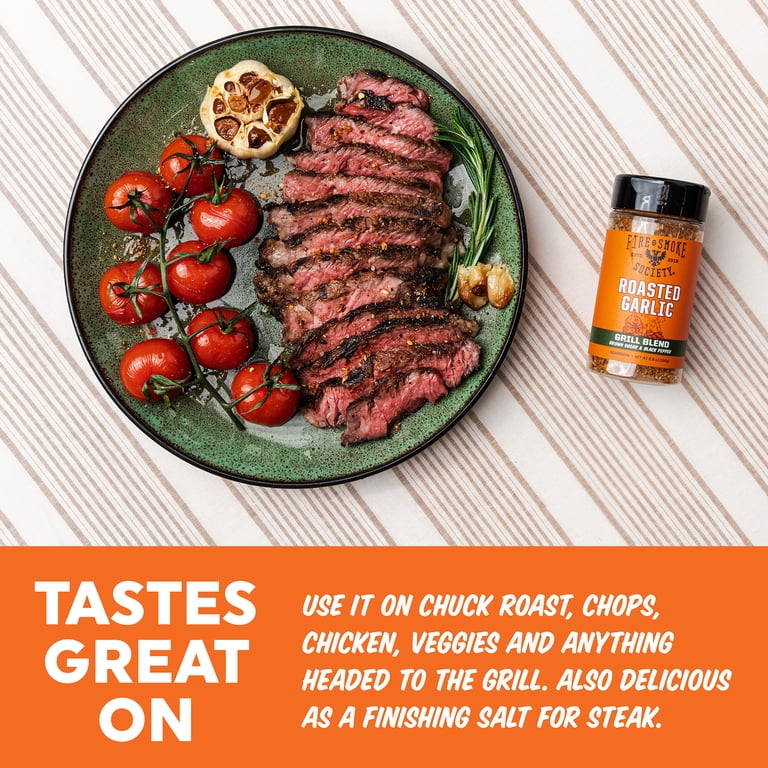 Fire & Smoke Society Roasted Garlic Seasoning, 6.9 oz