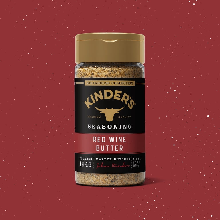 Kinder's Red Wine Butter Seasoning Blend with Real Red Wine and Herbs, 6.3 oz