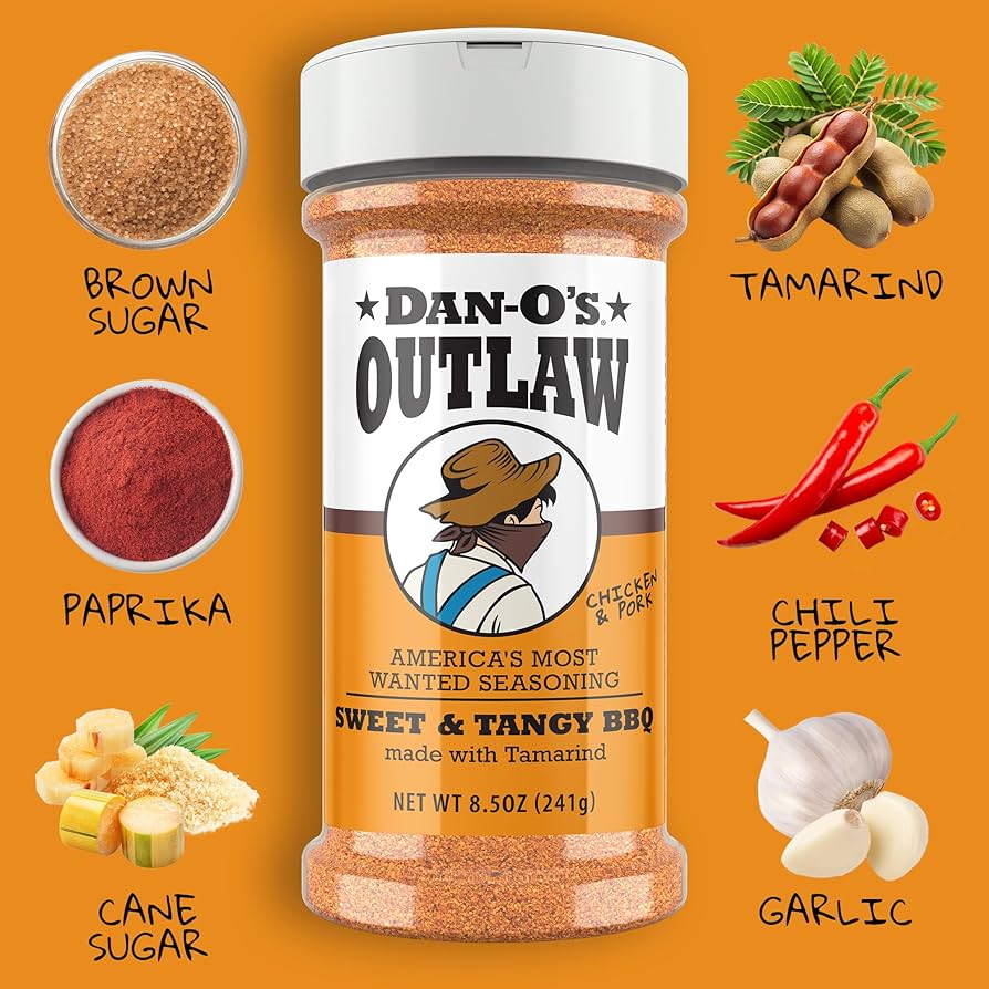 Dan-O's Outlaw Sweet & Tangy BBQ Seasoning, 8.5oz SlobsRus BBQ