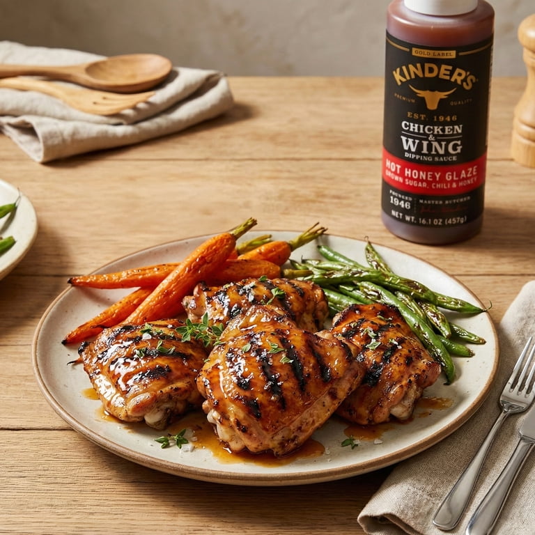 Kinder's Gold Label Hot Honey Glaze Dipping Sauce, 16.1 oz