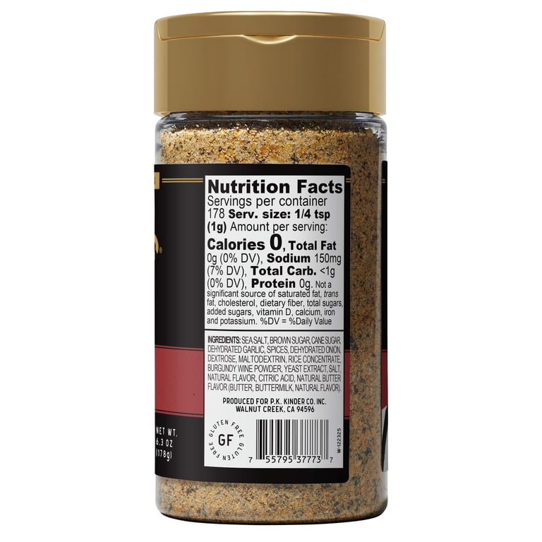 Kinder's Red Wine Butter Seasoning Blend with Real Red Wine and Herbs, 6.3 oz
