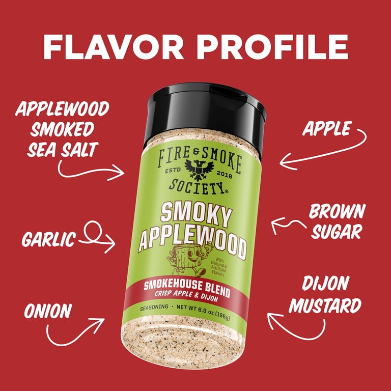 Fire & Smoke Society Smoky Applewood BBQ Seasoning, 6.9 oz