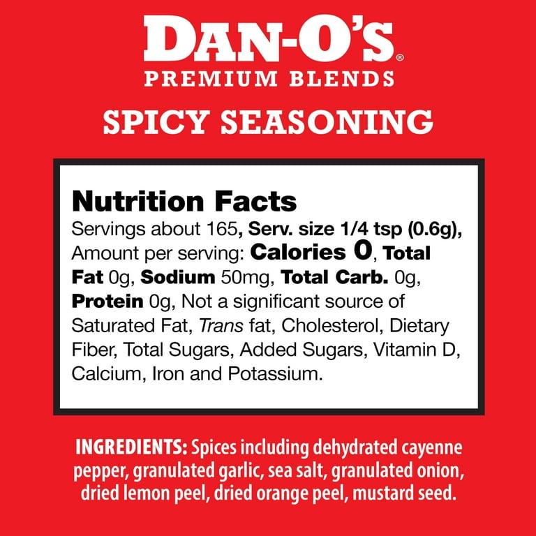 Dan-O's Spicy Seasoning, 3.5oz SlobsRus BBQ