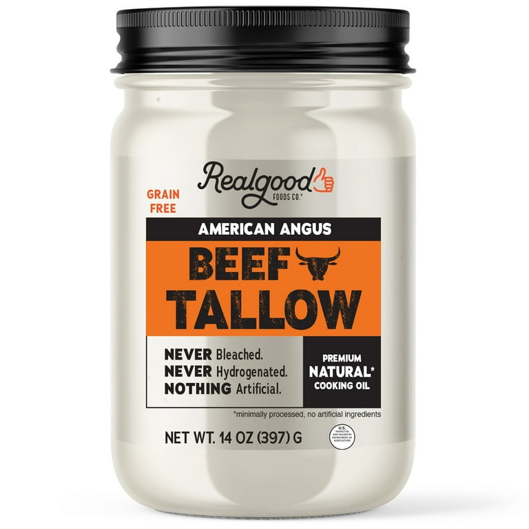Real Good Foods Co. American Angus Beef Tallow Oil, 14oz SlobsRus BBQ