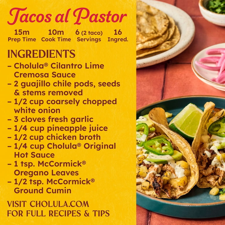 Cholula Cilantro Lime Cremosa Sauce, 8oz SlobsRus BBQ