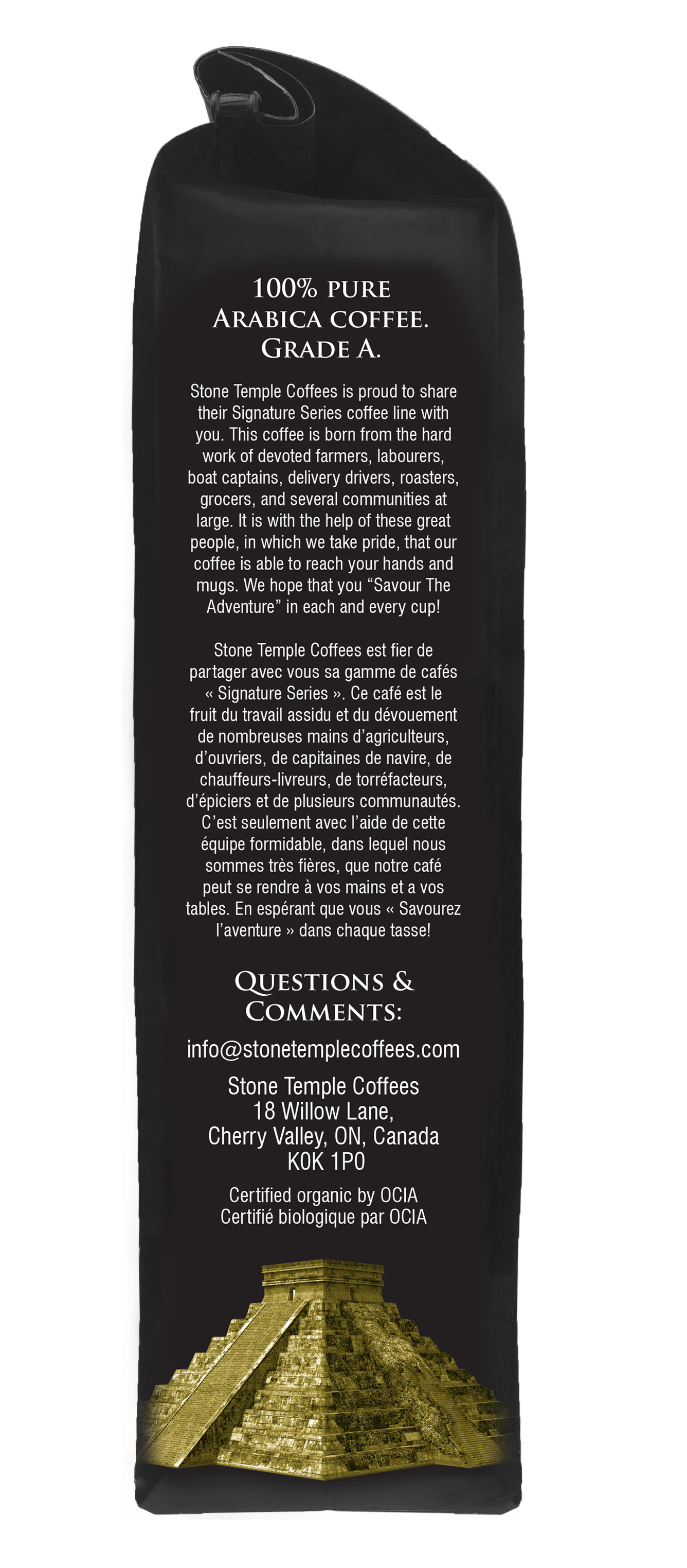 Colombian Supremo - Ground, Medium Roast, Certified Organic OCIA/ Fairtrade Coffee 1lb/454g