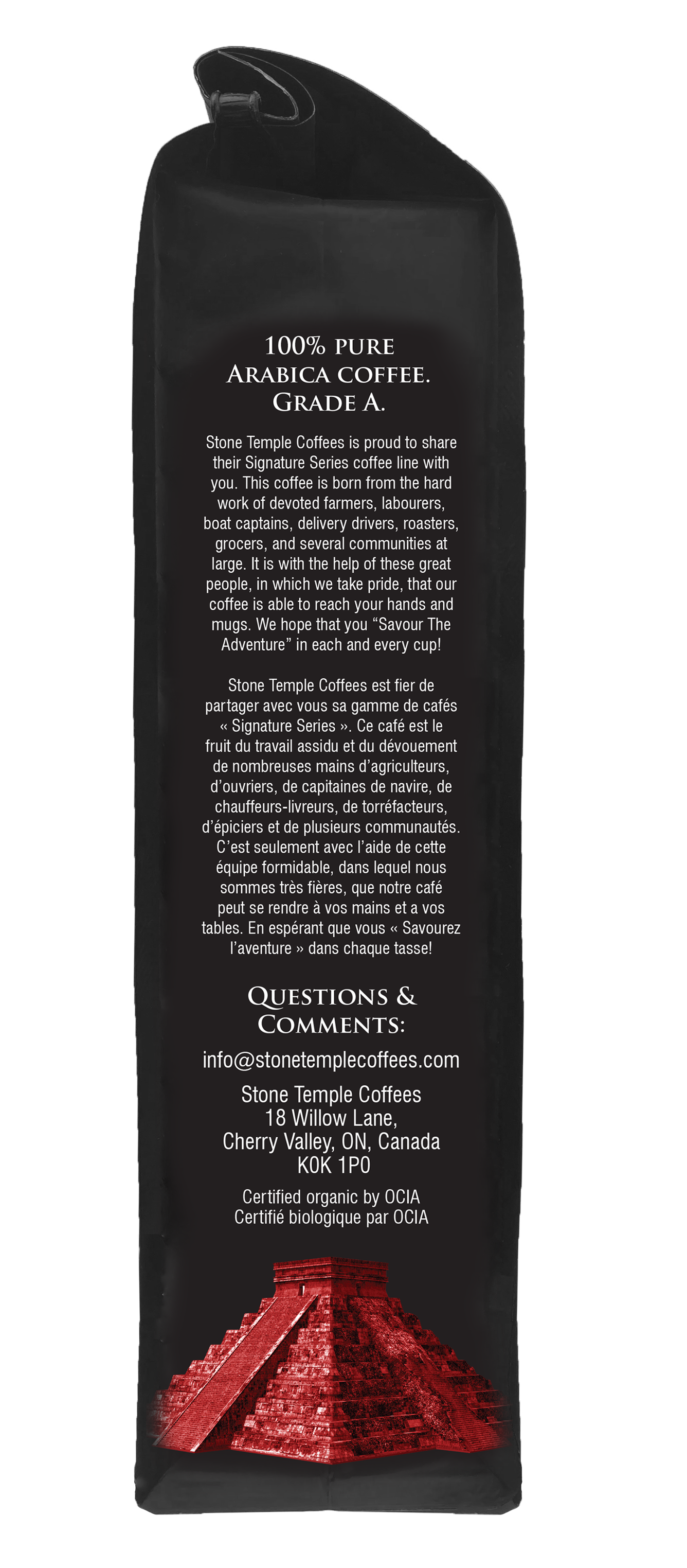 Ethiopian Yirgacheffe - Ground, Medium Roast, Certified Organic OCIA / Fairtrade Coffee 1lb/454g