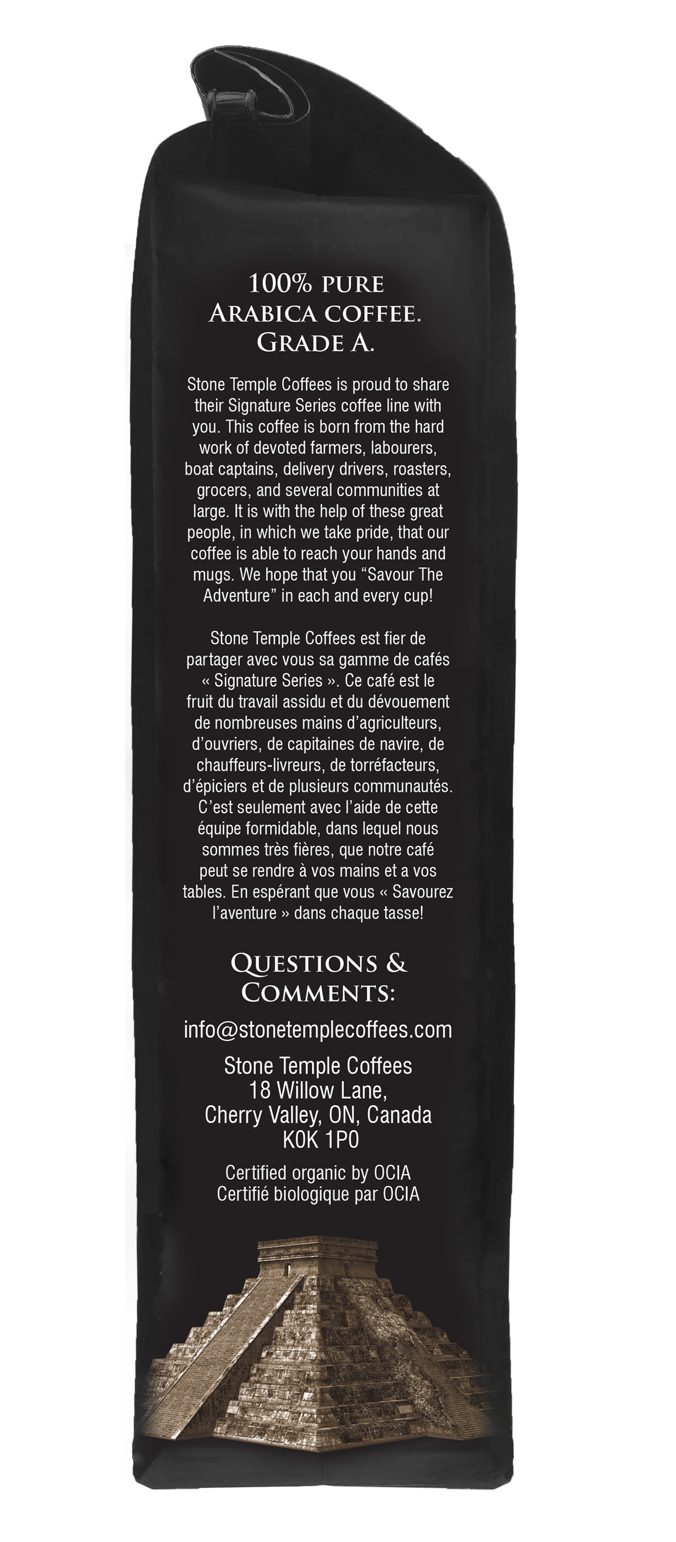 Mayan Bold - Ground, Bold Medium Roast, Certified Organic OCIA/ Fairtrade Coffee 1lb/454g