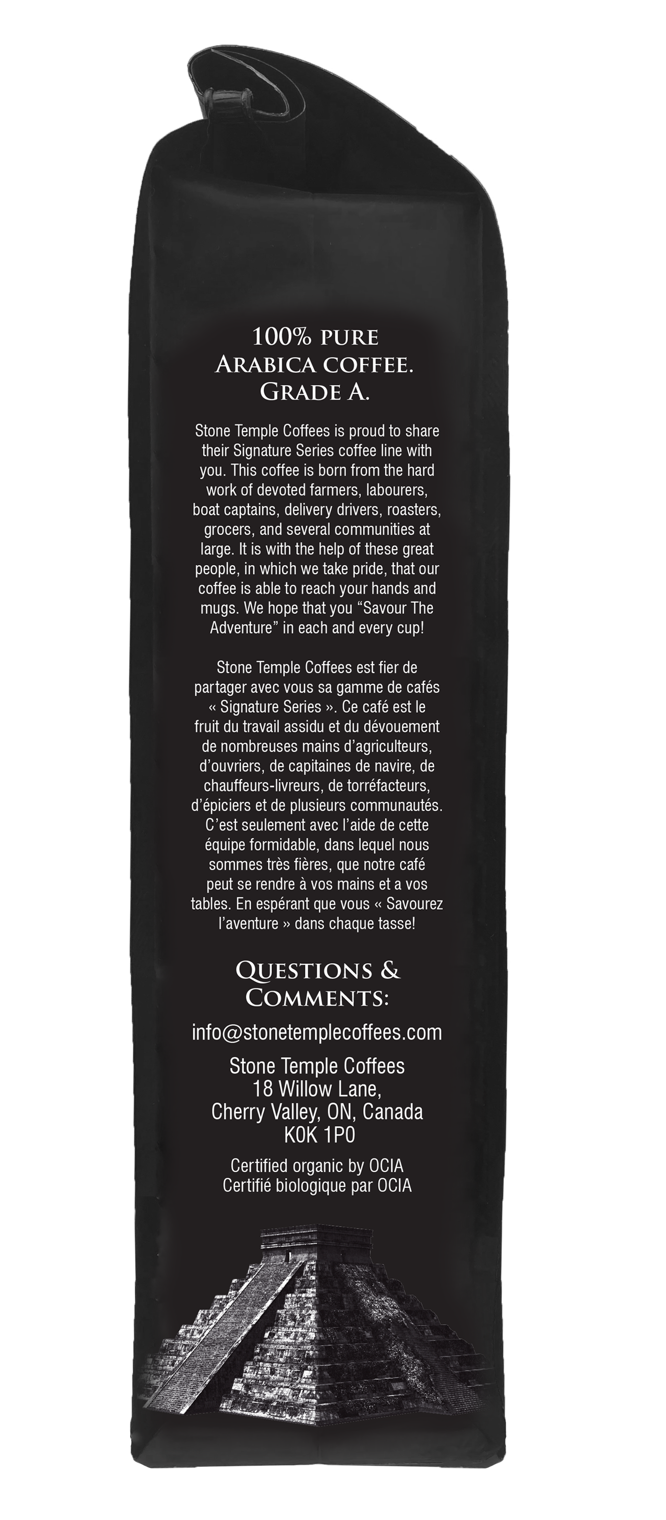 Peruvian Escape - Whole Bean, Medium Roast, Certified Organic OCIA/ Fairtrade Coffee 1lb/454g