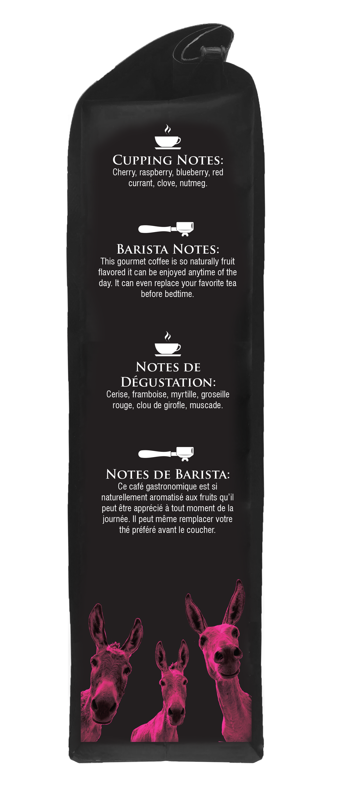 Pink Donkey Decaf - Ground, Medium Roast, Certified Organic OCIA/ Fairtrade Coffee 1lb/454g