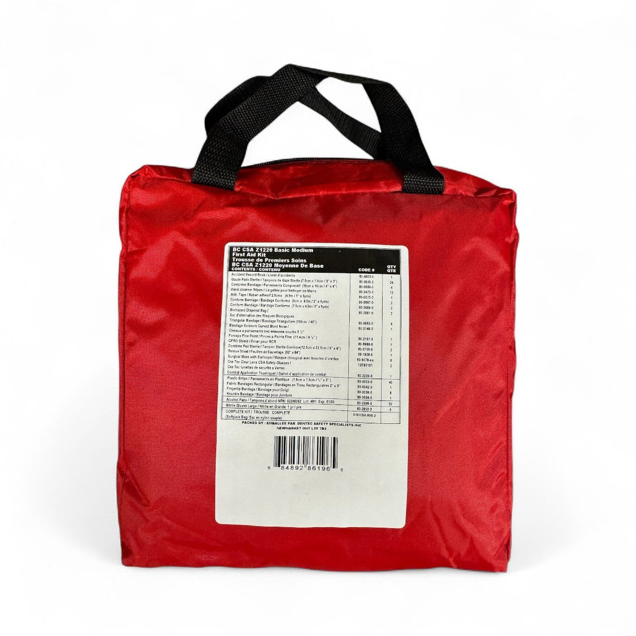BC CSA Z1220 Intermediate Medium First Aid Kit – Bulk in Soft Pack Bag