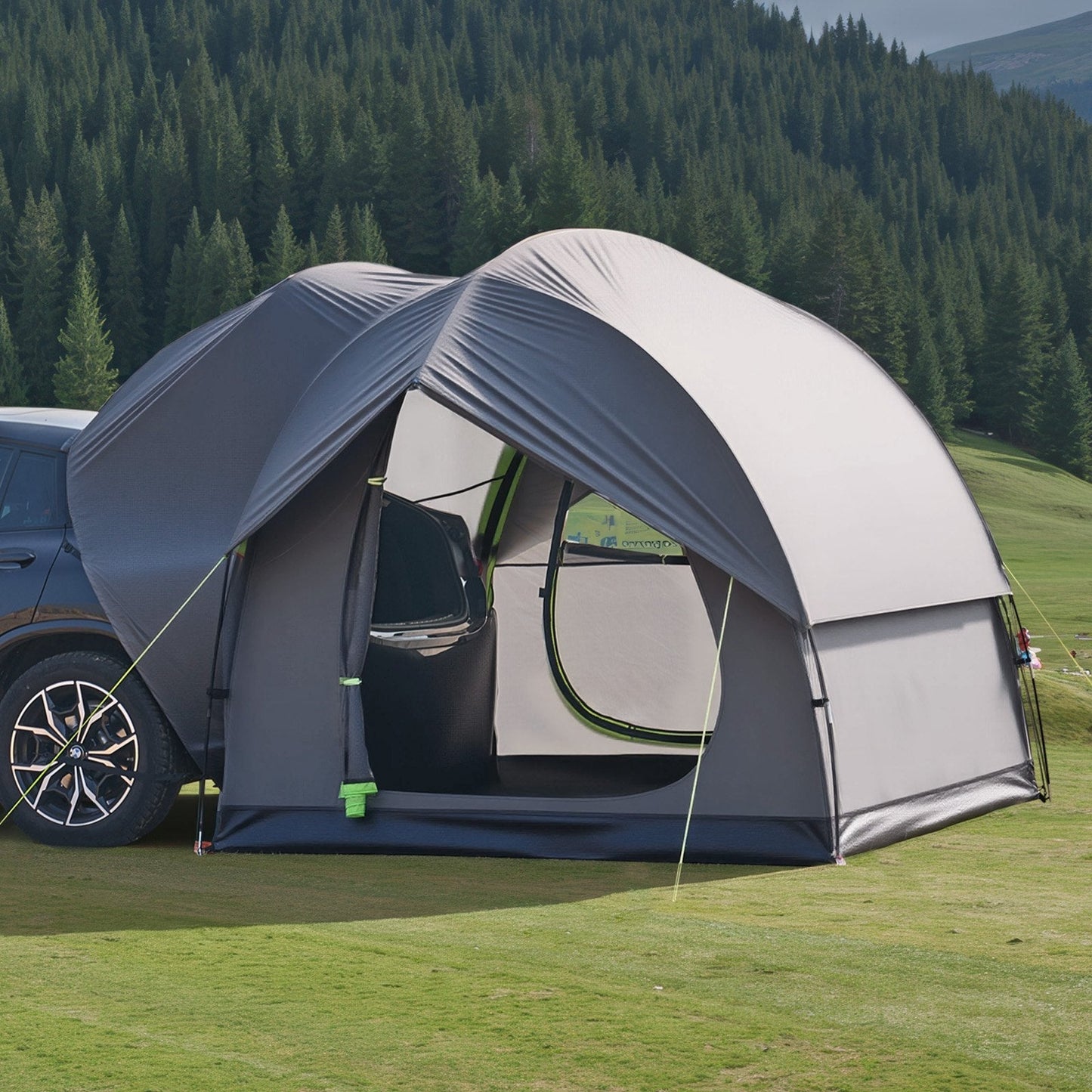 VEVOR SUV Camping Tent Outdoor SUV Tent with 2 Doors Waterproof for 5-8 Person