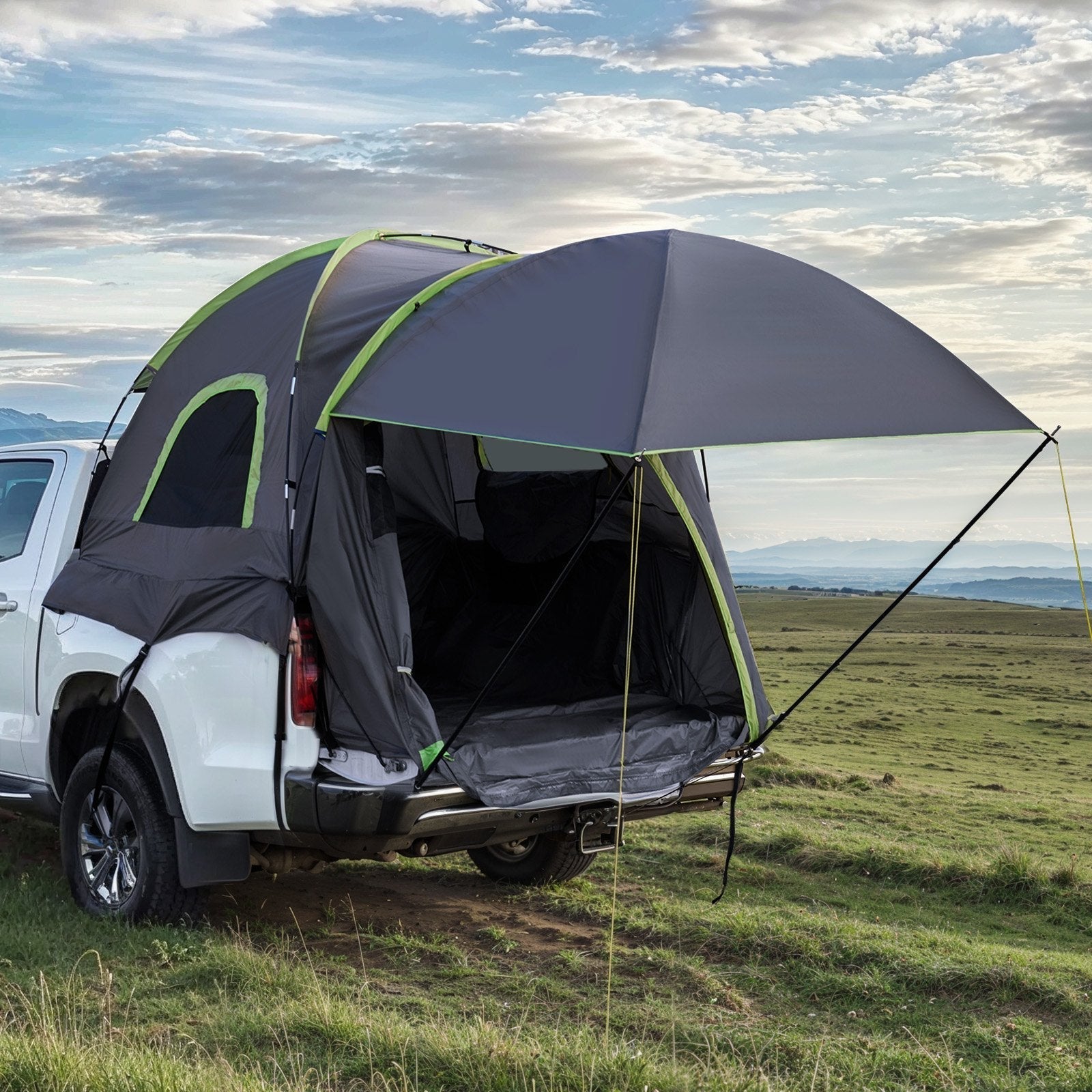 VEVOR Truck Tent 8.0-8.2ft Waterproof PU2000 Truck Bed Camping Tent 2-3 Person totalfindz